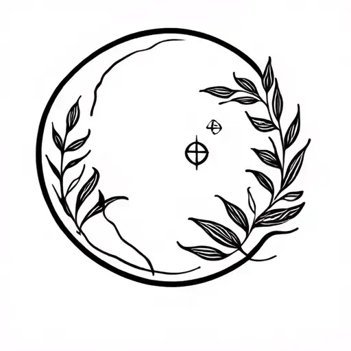 Moon Herbs Intertwined