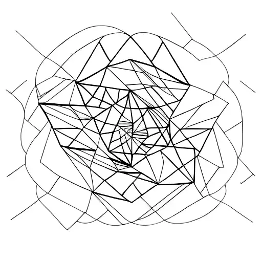 Triangle With Floral Pattern Fine Line