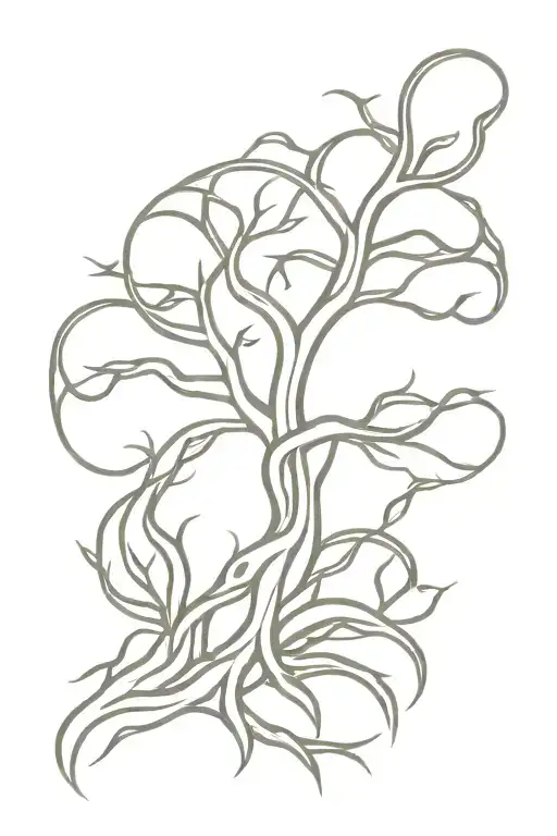 Tall Celtic Tree Roots Intertwined