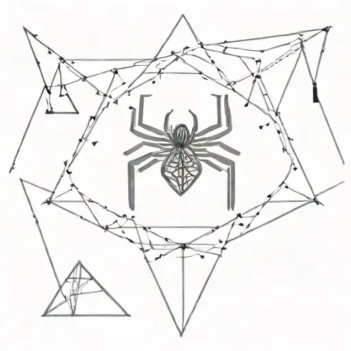 Triangle On The Chest With A Spider