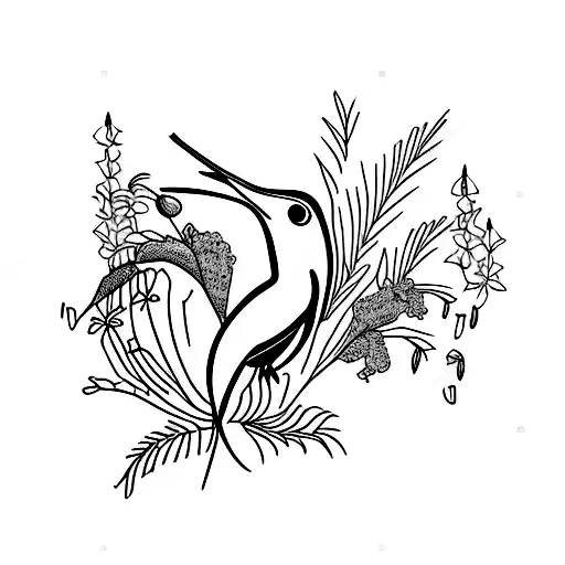 Hummingbird With Poppy Flower