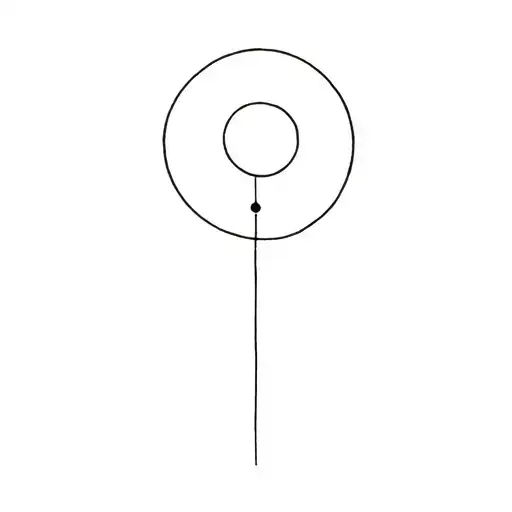 A Line With 2 Circles At The Extremity