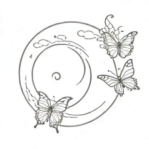 Moon And Butterfly