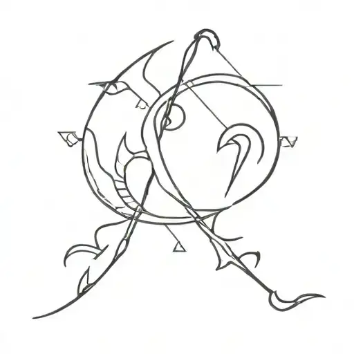 Tattoo Of Scorpio And Sagittarius Signs Fused