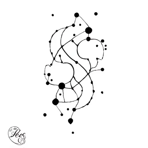 Leo And Gemini Constellation Intertwined
