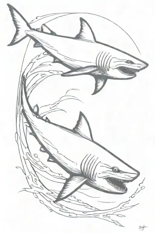 The White Shark Eats The Word Pain