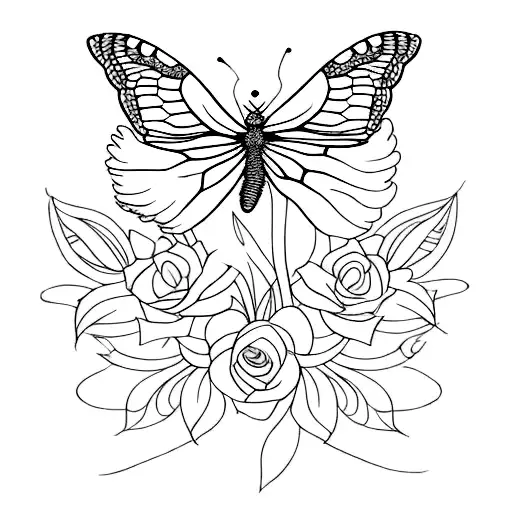 April Birth Month Flower With Butterflies Simple Spine