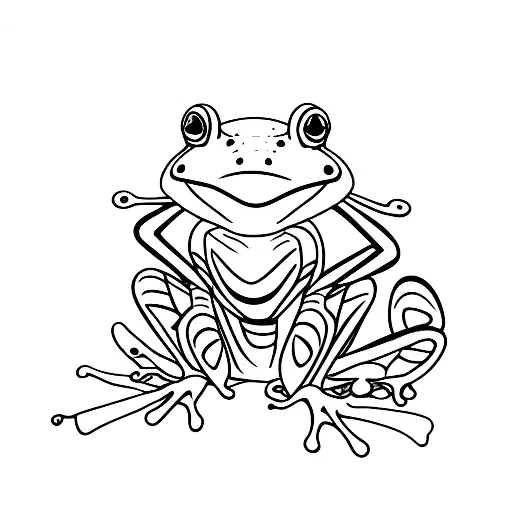 Frog With Kimono Sitting