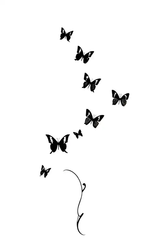Butterflies Flying