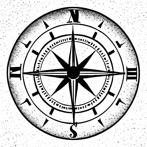Compass Clock Coin