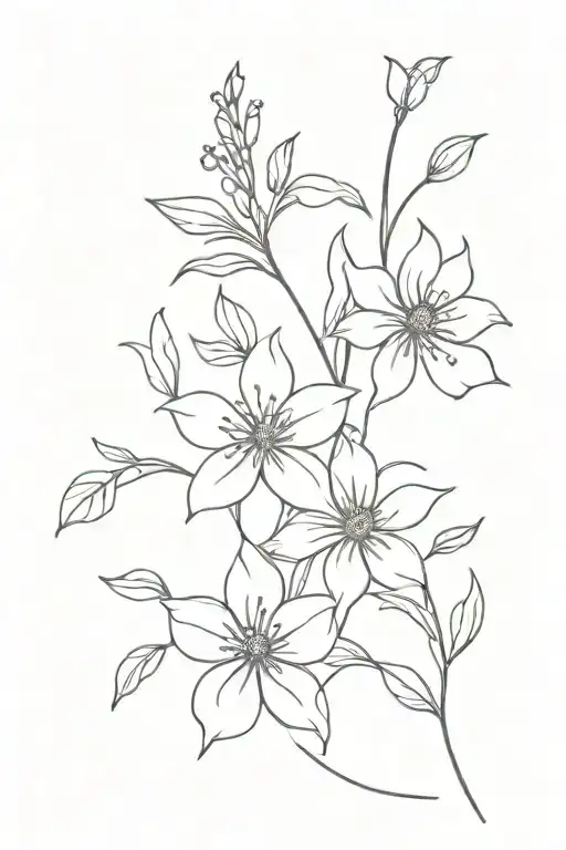 Dainty Wildflowers Intertwined