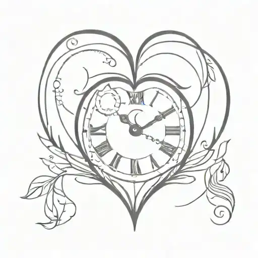 Heart Shaped Clock Face