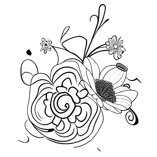 Coffee Cup And Spring Flowers