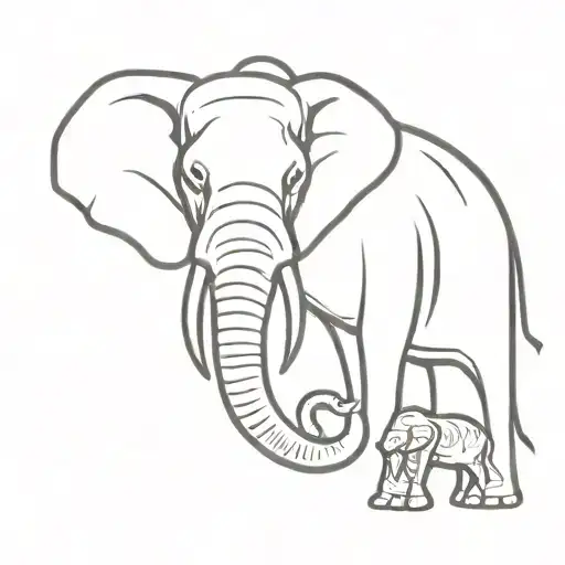 Elephant And Mammoth Head