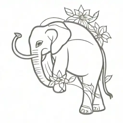 Flowers With Elephant