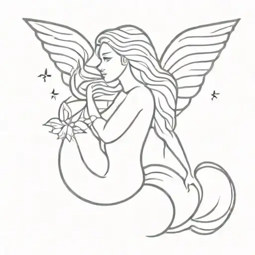 Mermaid With Wings Dainty