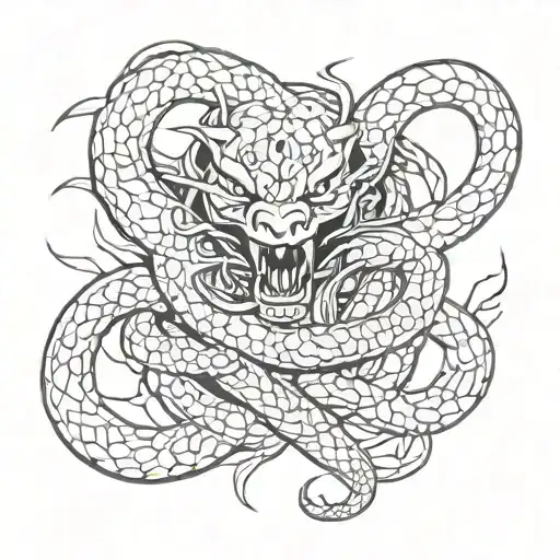 Demon Snake Fighting