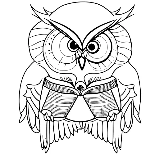 Owl With Book In Jacket