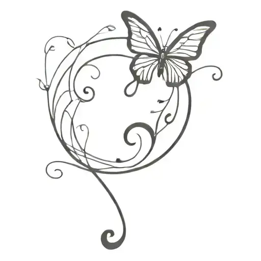 Music Note Butterfly