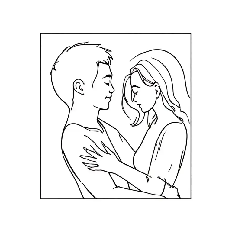 48 -Year -Old Father And Her 22 -Year -Old Daughter Who Is Hug