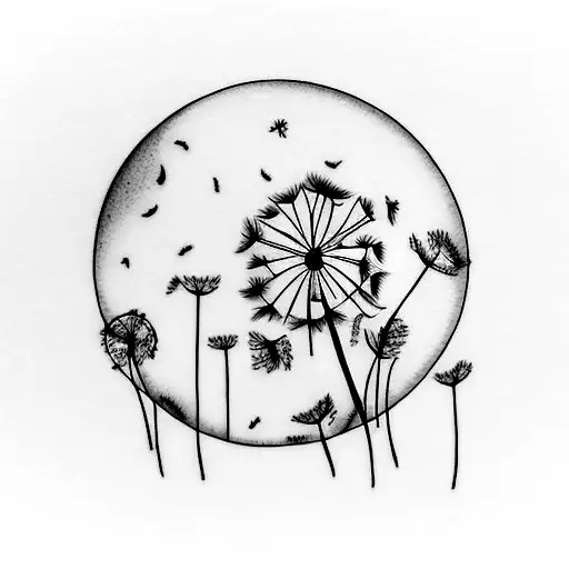 Dandelion Moon And Fox