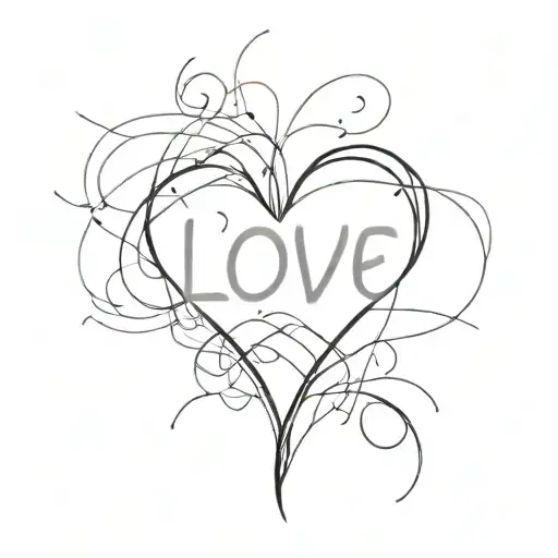 The Word Love In Abstraction