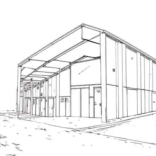 Storage Facility Coloring Book Page