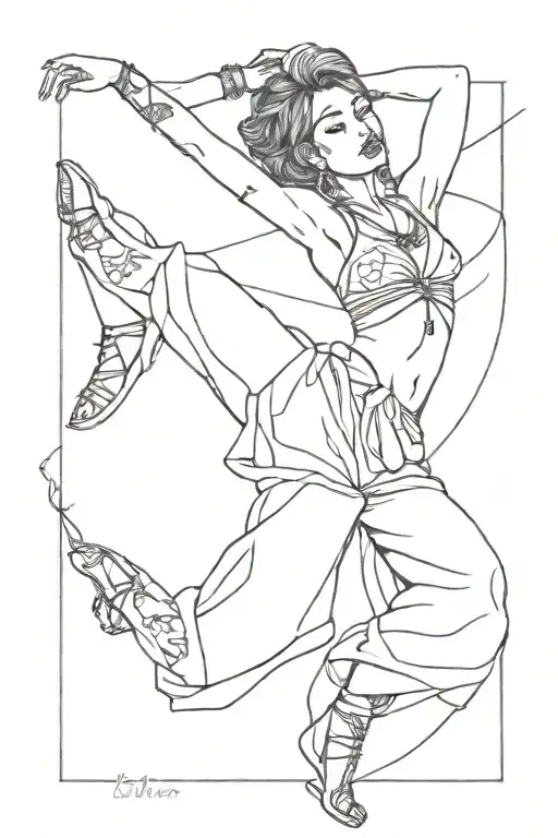 Chicano Female Street Dancer Freely