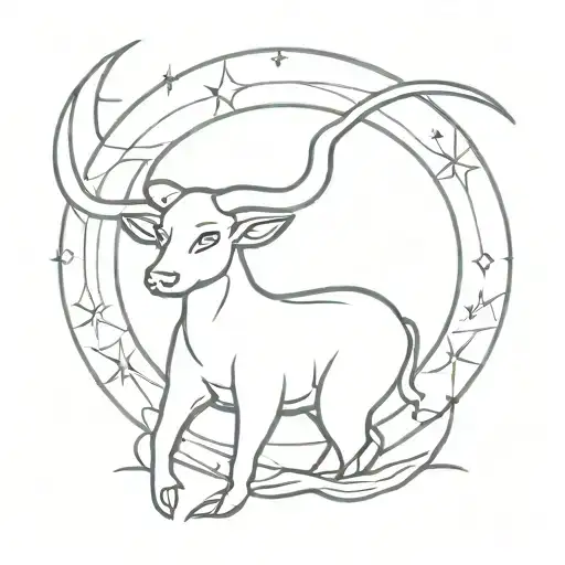 Moon Girl Taurus Sign