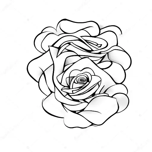 A Minimalist Tattoo Of A Rose Intertwined With A Running Track