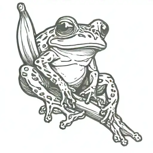 Frog Riding A Banana