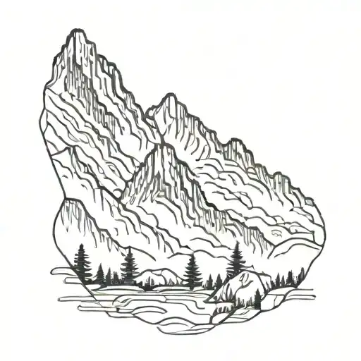 Calm Place Surrounded By Mountains