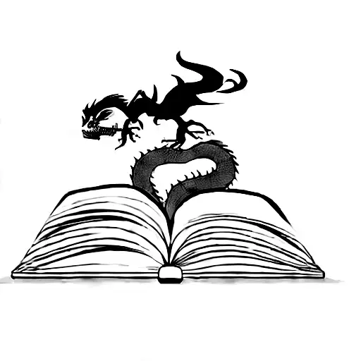 A Book With A Dragon On It