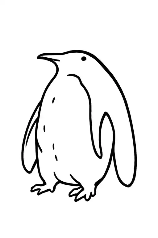 Penguin Outline Shape