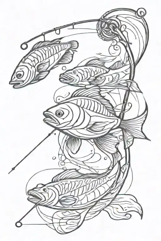 Fishing Rod Casting A Line