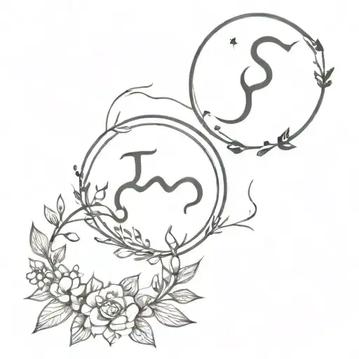 Scorpio And Taurus In Circle Feminine Tattoo Love You
