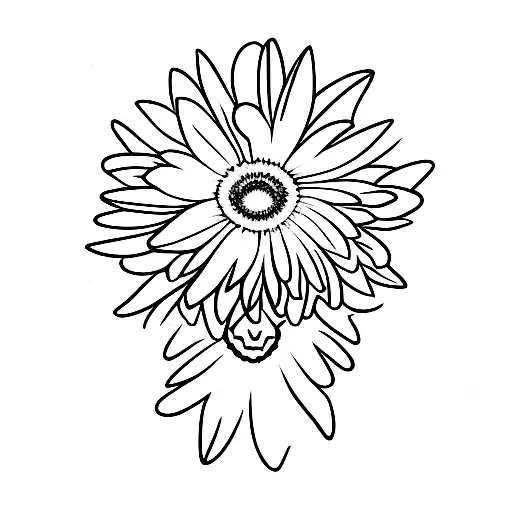 Single Yellow Gerber Daisy With A J In The Middle