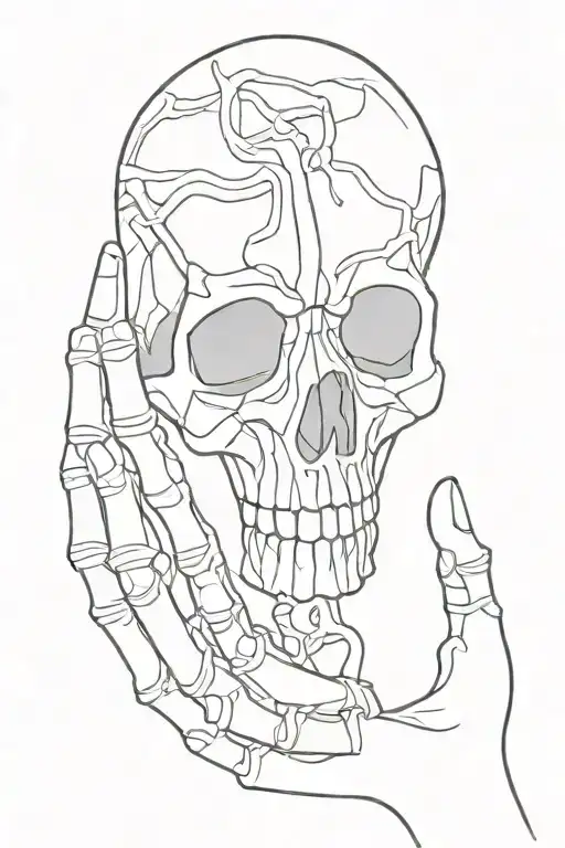 Human Skeleton Hand Holding