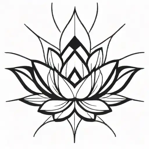 Mandala Upper Half Lotus Flower For Pubic Area