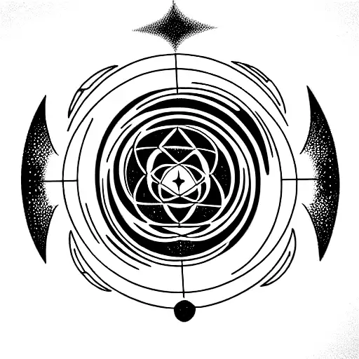 Gaia Universe Cat Thigh Piece Stars Planets Sacred Geometry