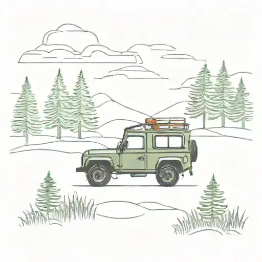 Land Rover Defender In Nature