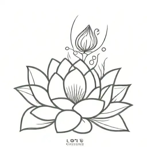 Lotus And Peacock Feather Feather Feather