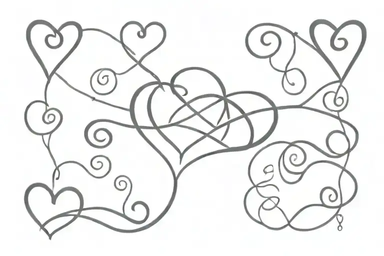 Hearts And Infinity Symbol