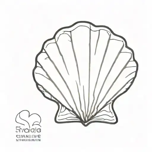 Abstract Scallop Shell