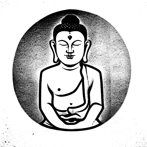 Buddha With Computer And 49