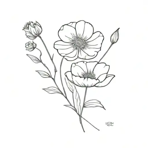 Daisy And Poppy Flower