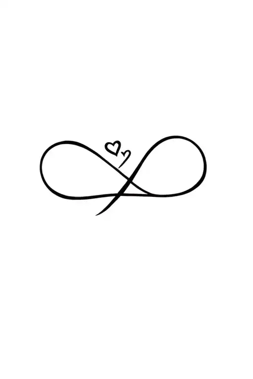Infinity Symbol With Heart And Family