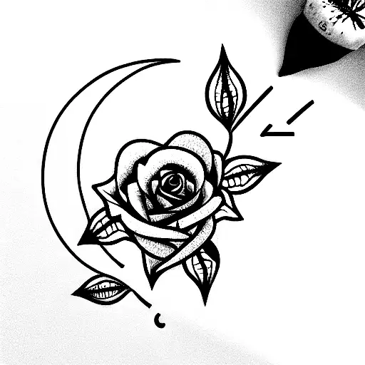 Moon And Roses Girly