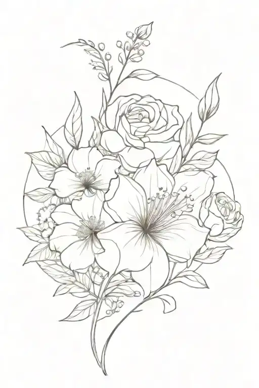 Febuary And October Birth Flower Bouquet