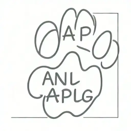 A Dog Paw With The Letters Anplg Incrusted In The Paw